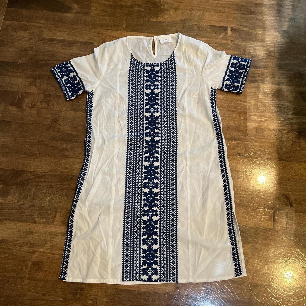embroidered cotton gauze dress Boho Prairie renaissance Sheath indie
